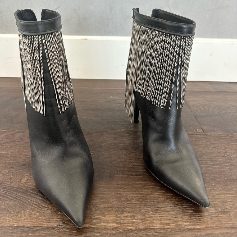 Balmain Fringe Booties